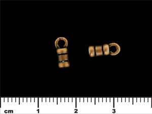 Crimp Tube with loop 9/4mm : Antique Copper