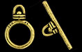 Round Revolving Toggle Set : Antique Brass
