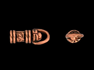 Fancy Revolving Bead Cap 12/4mm : Antique Copper