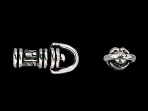 Fancy Revolving Bead Cap 12/4mm : Antique Silver
