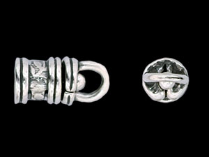 Fancy Revolving Bead Cap 13/7mm : Antique Silver