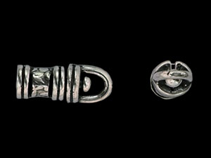Fancy Revolving Bead Cap 14/5mm : Antique Silver