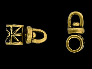Revolving Bail Geometric Tube 12/6mm : Antique Brass