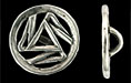 Geometric Button 15mm : Antique Silver