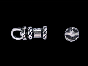 Rope Revolving Bead Cap 11/4mm : Antique Silver
