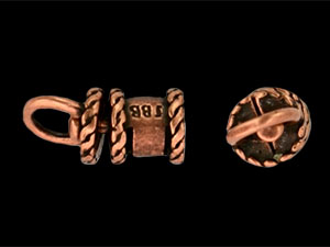 Rope Revolving Bead Cap 13/6mm : Antique Copper
