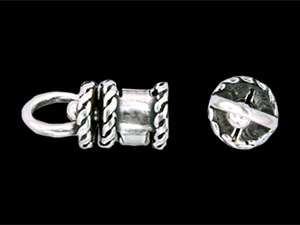 Rope Revolving Bead Cap 13/6mm : Antique Silver