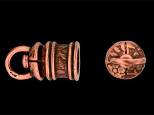 Floral Revolving Bead Cap 14/8mm : Antique Copper