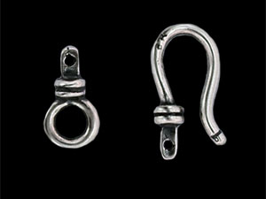 Hook Cap Insert Toggle : Antique Silver