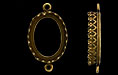 Fancy Bezel Link 16/12mm : Antique Brass