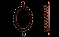 Fancy Bezel Link 16/12mm : Antique Copper