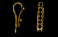 Harlequin Locking Bail 16/4mm : Antique Brass