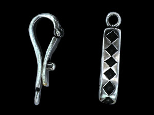 Harlequin Locking Bail 16/4mm : Antique Silver