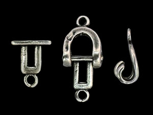 Horseshoe Clasp Set : Antique Silver