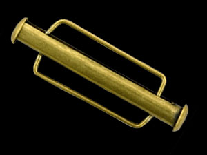 Slide Lock Clasp 31/20mm : Antique Brass