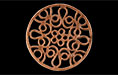 Filigreed Circle Connector 20mm : Antique Copper