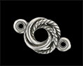 Twisted Rope Connector 14/9mm : Antique Silver
