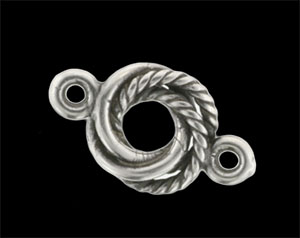Twisted Rope Connector 14/9mm : Antique Silver