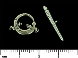 Lizard Toggle : Antique Silver