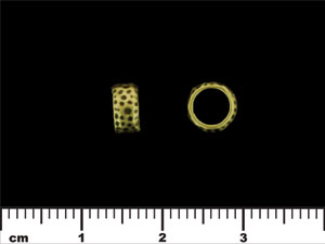 Dimpled Donut Spacer 7/4mm : Antique Brass