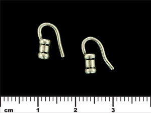 Crimp Tube with Hook 11/3mm : Antique Silver