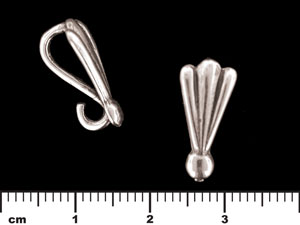 Deco Fan Loop Bail 17/7mm : Antique Silver