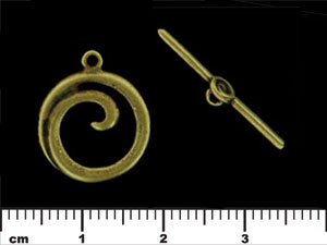 Spiral Toggle Set : Antique Brass