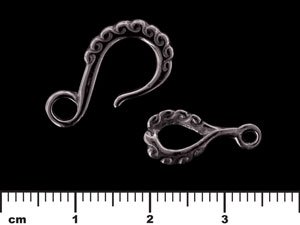 Whimsy Hook and Eye Clasp : Gun Metal