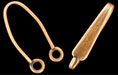 Ridged Double Loop Bail 26/5mm : Antique Copper