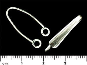 Ridged Double Loop Bail 26/5mm : Antique Silver