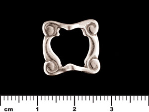 Scrolling Bead Frame 13/15mm : Antique Silver