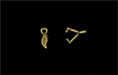 Small Leaf Pinch Bail 8/3mm : Antique Brass