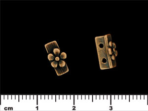 Two Hole Spacer Bar 11/5mm : Antique Copper
