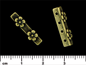 Four Hole Spacer Bar 21/5mm : Antique Brass
