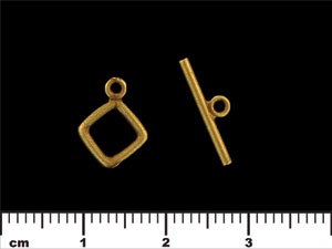 Square Toggle : Antique Brass