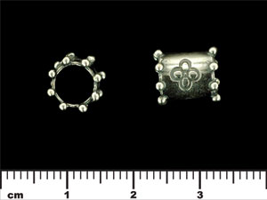 Flower Spacer Tube 11/9mm : Antique Silver