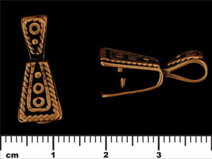 Roped Pinch Bail 23/9mm : Antique Copper