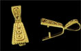 Roped Pinch Bail 23/9mm : Gold