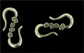 Pebble Patterened Hook 12/23mm : Antique Silver