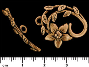 Floral Vine Toggle Set : Antique Copper