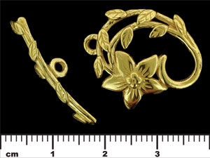Floral Vine Toggle Set : Gold
