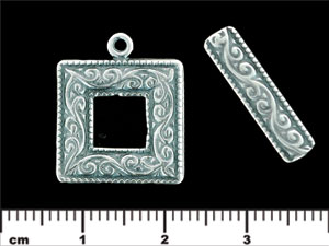 Square Frame Toggle : Antique Silver