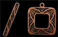 Filigree Square Toggle Set : Antique Copper