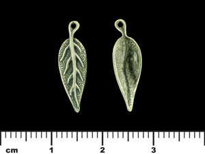 Leaf Pendant 20/6mm : Antique Silver