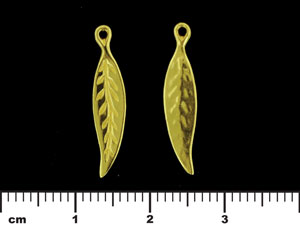 Slim Leaf Pendant 23/5mm : Brass