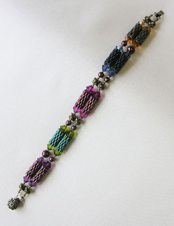 Bead Artistry Kits :Tubular Brick-Stitch Bracelet - Dk Multi