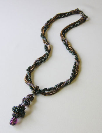 Bead Artistry Kits : Spiral Twist Rope Necklace - Brown/Green