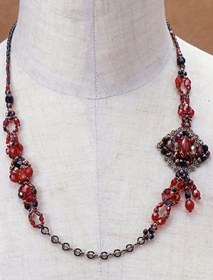 Elegant Jewelry Kits : Asymmetric Necklace - Ruby