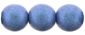 Round Beads 10 mm : Metallic Suede - Blue (Loose)