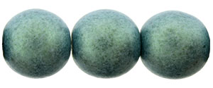 Round Beads 10 mm : Metallic Suede - Lt Green (Loose)